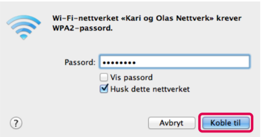 wifi apple mac koble til wifi passord