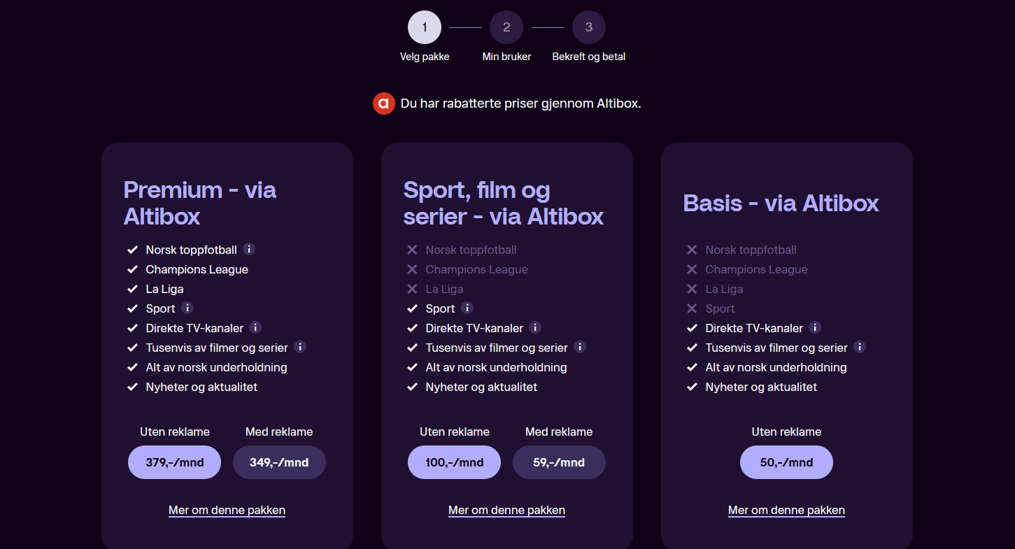 Oppgrader til riktig TV 2 Play-pakke - Altibox