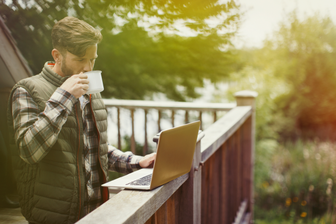 Kaffe på terrassen