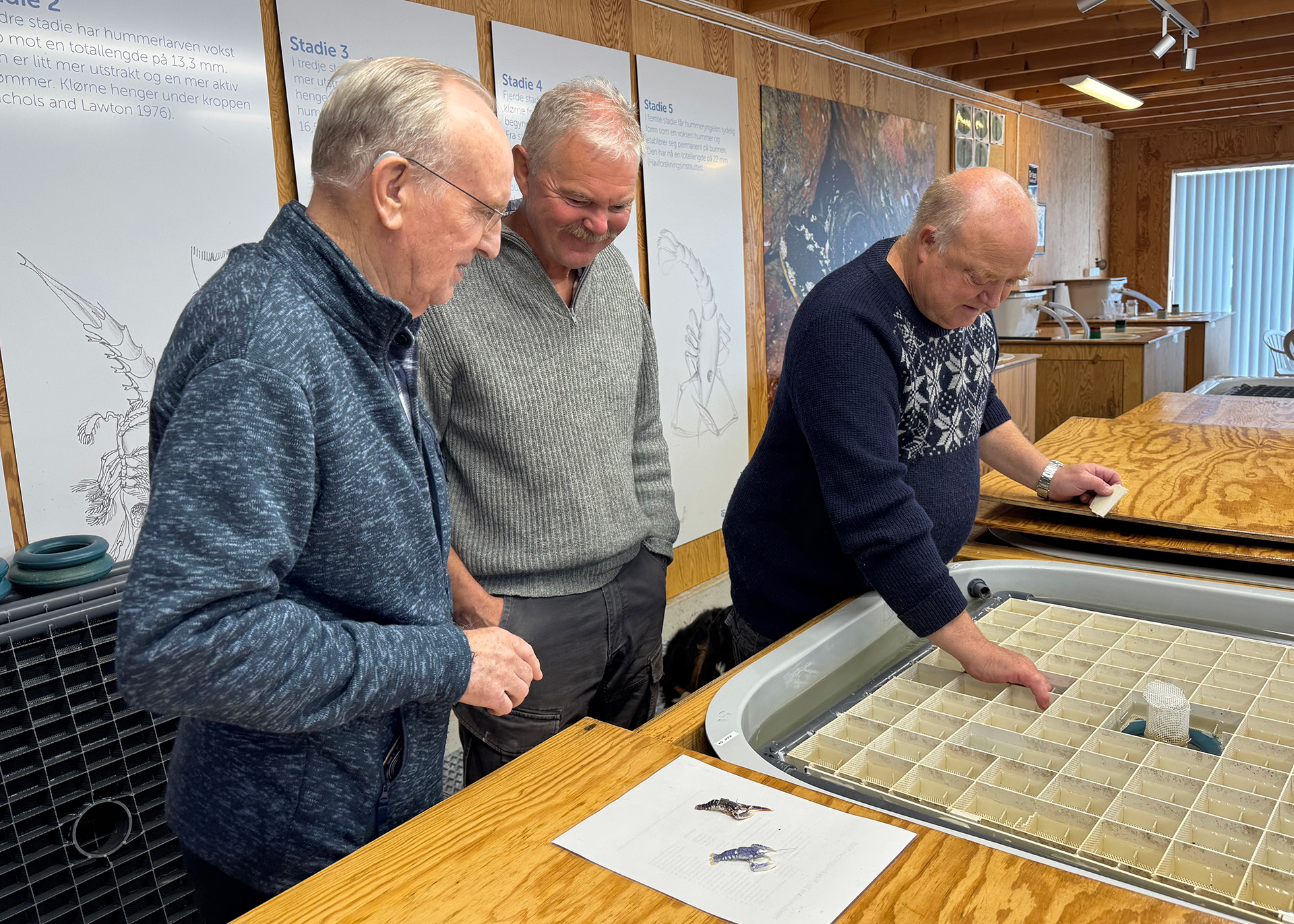 Kjell Meling, nestoren i gruppen, Kjell Normann Håland, leder for gjengen og Leiv Kåre Pedersen, pumpespesialisten.