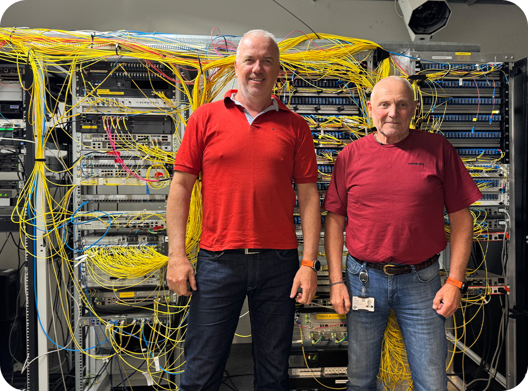 Trond Stridal og Terje Forsmo i Tinn Energi Fiber
